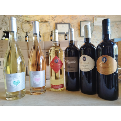 Tolle Geschenkidee: 6 Flaschen Wein anbieten.